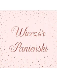 Serwetki wiecz�r panie�ski r�owe 10szt.