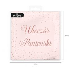 Serwetki wiecz�r panie�ski r�owe 10szt.