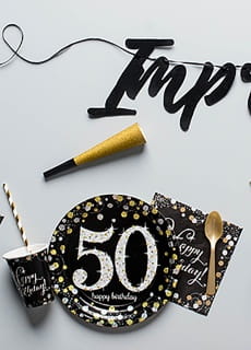 Serwetki urodzinowe 50 HAPPY BIRTHDAY (16szt.)