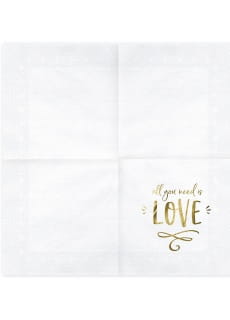 Serwetki ALL YOU NEED IS LOVE 33cm (20szt.)