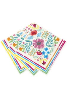 Serwetki jednorazowe w kwiaty BOHO FLORAL 33cm (20szt.)