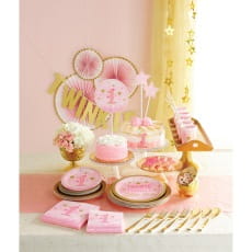 Serwetki na baby shower roczek GWIAZDECZKA r�owe (16szt.)