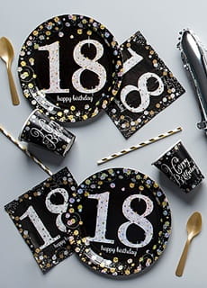Serwetki papierowe na 18 urodziny SPARKLING 18 (16szt.) dekoracje na 18 urodziny dekoracje sto�u na 18