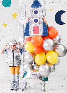Srebrne balony CHROM lateksowe 30 cm (50szt.)