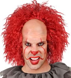 Czerwona peruka CLOWNA