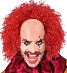 Czerwona peruka CLOWNA