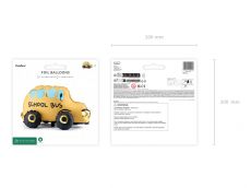 Stoj�cy balon AUTOBUS SZKOLNY  66 x 36 cm 