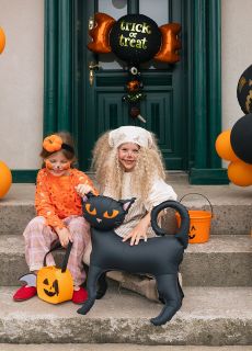 Stoj�cy balon KOT halloweenowy