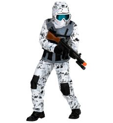 Str�j karnawa�owy dla ch�opca ARKTYCZNE SI�Y SPECJALNE 164cm kostium militarny moro