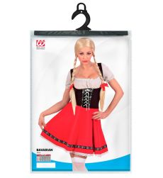 Str�j BAWARSKA DZIEWCZYNA XXL kostium dirndl czerwony Oktoberfest przebranie