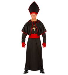 Str�j BISKUPA XXXL kostium religijny czarny z mitr� na imprez� tematyczn�