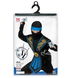 Str�j ninja z broni� KOMBAT niebieski 116cm