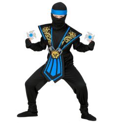 Str�j ninja z broni� KOMBAT niebieski 158cm