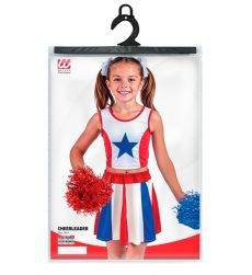 Str�j CHEERLEADERKI 116 cm top i sp�dniczka kostium sportowy dla dziewczynki na bal