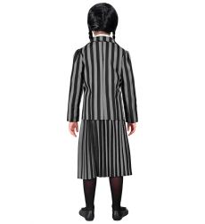 Str�j na Halloween MUNDUREK WEDNESDAY - 140cm str�j Wednesday kostium Wednesday dla dzieci przebranie Wednesday