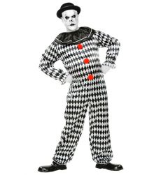 Str�j ZAB�JCZY PIERROT na Halloween M kostium klaun grozy romby przebranie