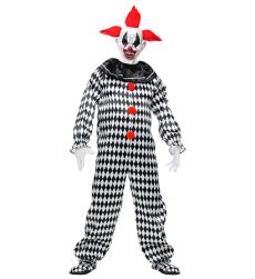 Str�j ZAB�JCZY PIERROT na Halloween XL kostium klaun grozy romby przebranie
