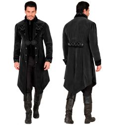 Str�j WAMPIRA p�aszcz bordowy gotycki - S elegancki kostium Halloween p�aszcz wampir