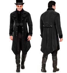 Str�j WAMPIRA p�aszcz bordowy gotycki - L elegancki kostium Halloween p�aszcz wampir