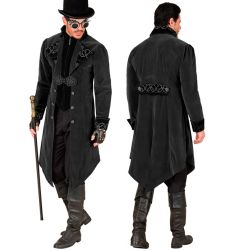 Str�j WAMPIRA p�aszcz bordowy gotycki - XXL elegancki kostium Halloween p�aszcz wampir