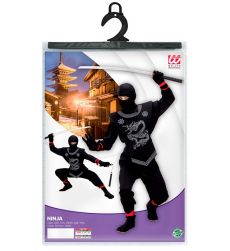 Str�j CZARNY NINJA dla dzieci 158cm kostium na bal przebranie na karnawa� str�j ninja przebranie ninja