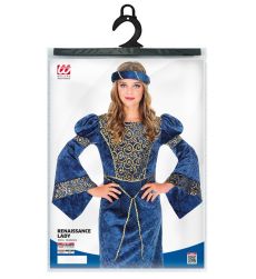 Str�j RENESANSOWY dama dworu 128 cm elegancka sukienka historyczna dla dziewczynki