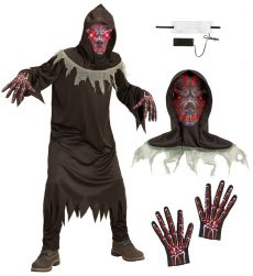 Str�j dla dziecka na Halloween DEMON - interaktywny 128cm �wiec�cy kostium