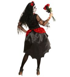 Str�j DIA DE LOS MUERTOS panna m�oda XL kostium czarno czerwony Halloween