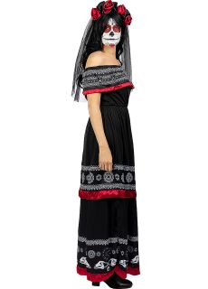 Str�j Dia De Los Muertos Sukienka Meksykanki - M str�j meksyka�ski damski sukienka meksyka�ska str�j damski
