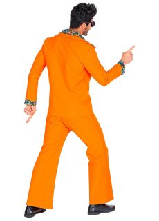 Str�j m�ski lata 70 POMARA�CZOWY GARNITUR - L str�j lata 70 m�ski garnitur lata 70 str�j disco m�ski