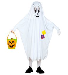 Str�j DUSZEK ponczo dla dziecka 158cm kostium duch halloween dzieci lekki