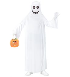 Dzieci�cy str�j DUCH na Halloween 128cm kostium duch bia�y dla dzieci przebranie