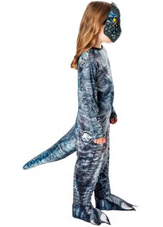 Str�j dzieci�cy VELOCIRAPTOR BLUE 5-7 lat kostium dinozaura dla dzieci przebranie dinozaura dla dzieci