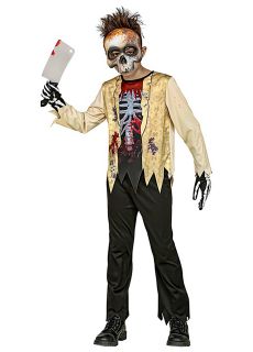Str�j dzieci�cy ZOMBIE SZKIELET przebranie halloweenowe 4-5 lat str�j zombie dla dziecka str�j na halloween