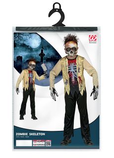 Str�j dzieci�cy ZOMBIE SZKIELET przebranie halloweenowe 8-10 lat str�j zombie dla dziecka str�j na halloween