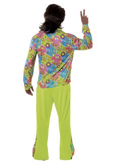 Str�j hipisa DZIECI KWIATY - L  kostium hippie przebranie lata 70 kostium retro str�j hipisa m�ski
