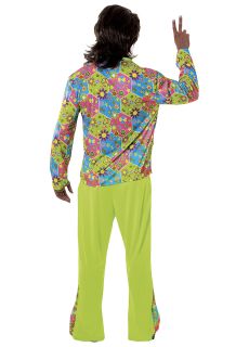 Str�j hipisa DZIECI KWIATY - XXL kostium hippie przebranie lata 70 kostium retro str�j hipisa m�ski