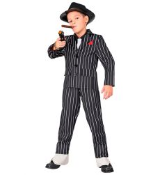 Str�j GANGSTERA dzieci�cy 128 cm kostium retro dla ch�opca na bal karnawa�owy