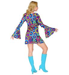 Sukienka HIPISKI str�j karnawa�owy damski - M str�j hipiski sukienka hippie przebranie lata 70 str�j lata 70 damski
