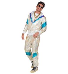 Str�j karnawa�owy w stylu lat 90 HOLO PARTY - M b�yszcz�cy dres holo retro impreza