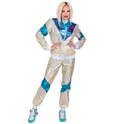 Str�j karnawa�owy w stylu lat 90 HOLO PARTY -XXL b�yszcz�cy dres holo retro impreza
