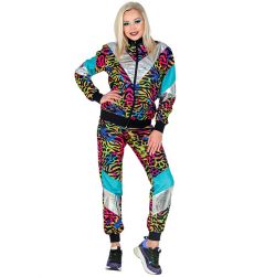 Str�j na kicz party KOLOROWE DRESY lata 90 M kostium neon retro przebranie