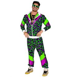 Str�j karnawa�owy NEON PARTY dresy w stylu lat 90 XXL kostium neon retro