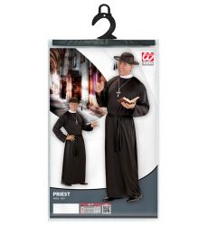 Str�j PASTOR ksi�dz M kostium duchowny czarna szata przebranie