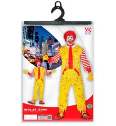 Str�j CLOWN Z HORRORU McKiller XL kostium klaun grozy ��ty przebranie Halloween