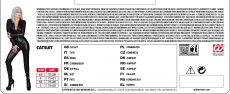 Str�j kocicy CATSUIT czarny kombinezon damski - M