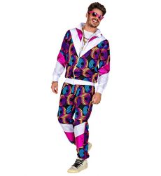 Str�j w stylu disco LATA 80 dresy unisex L kostium neon retro przebranie