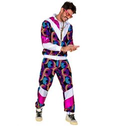 Str�j w stylu disco LATA 80 dresy unisex XL kostium neon retro przebranie