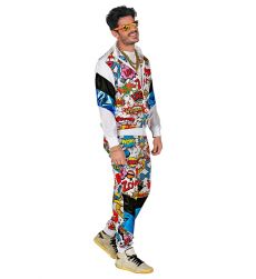Str�j komplet dresowy POP ART XL kostium kolorowy komiks retro przebranie