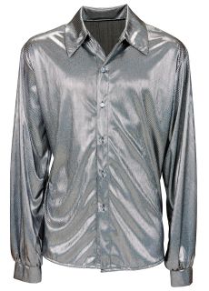 Srebrna KOSZULA W STYLU DISCO lata 70 80  - XL